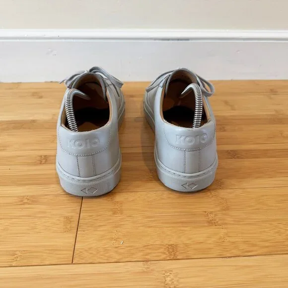 Men's Koio leather sneaker - light grey - size 11 - Picture 8 of 11